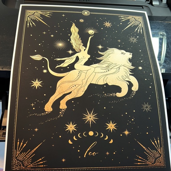 Leo Wall Art Celestial Zodiac Print Poster Unframed - Picture 8 of 17